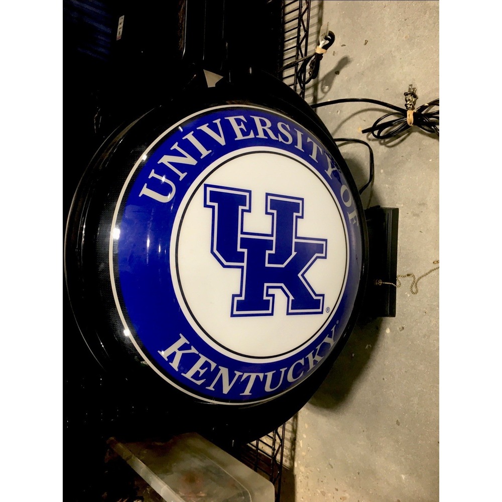 Kentucky Wildcats Large‎ Round Side Wall Mount Rotating Light Good Working Cond.